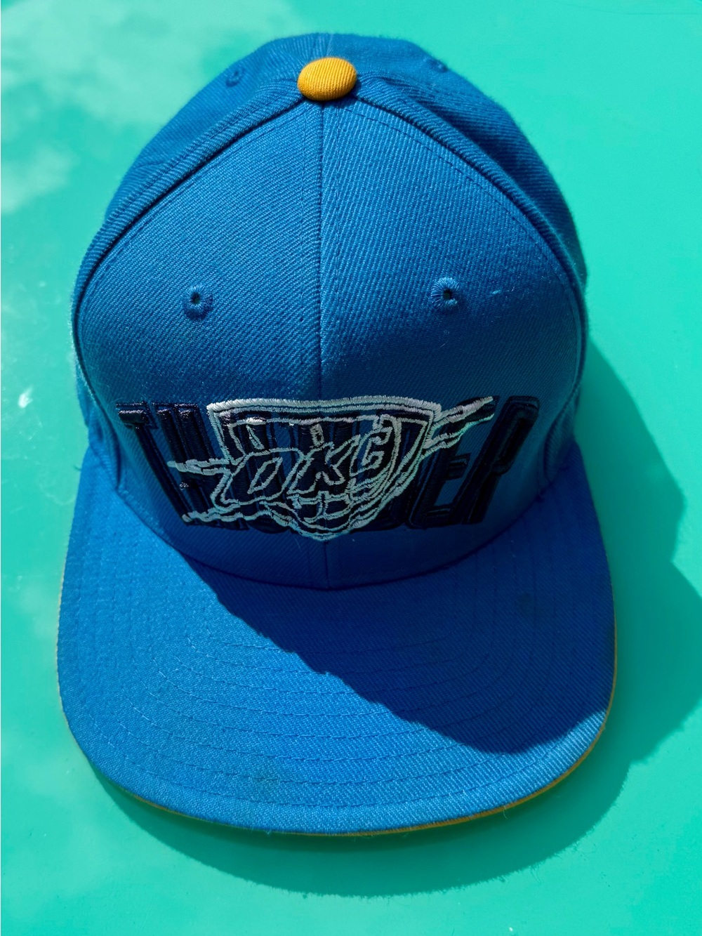 adidas OKC ThunderBlue and Yellow Men's Baseball Hat